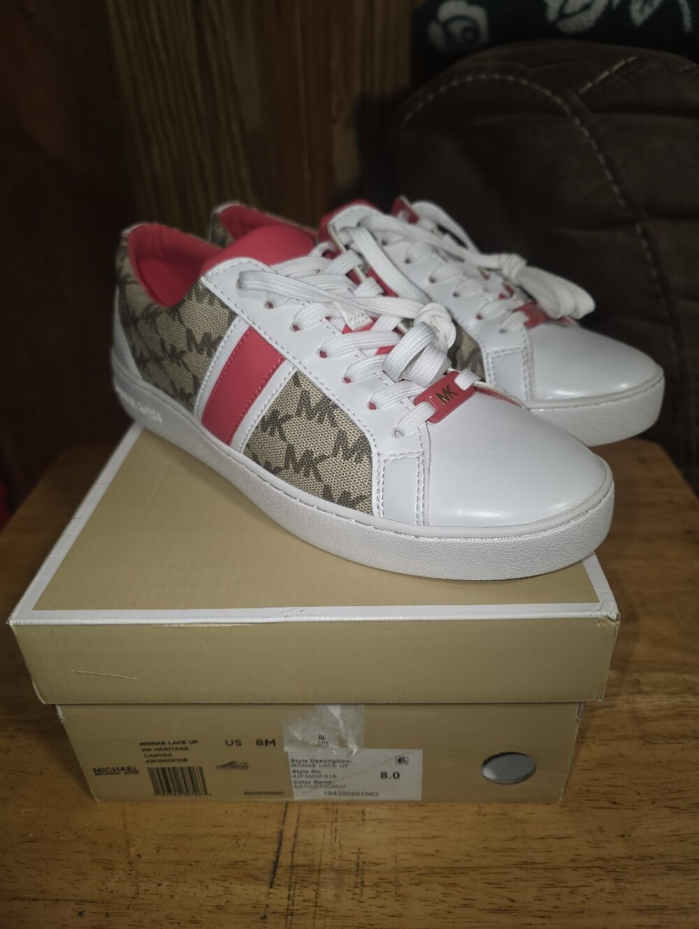 Michael Kors Monae Lace Up Heritage Size 8